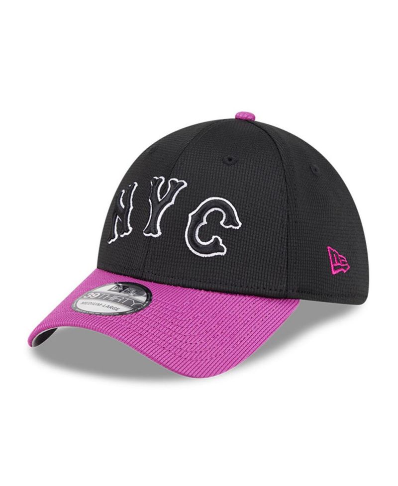 Men's Charcoal/Purple New York Mets City Connect Batting Practice 39THIRTY Flex Hat