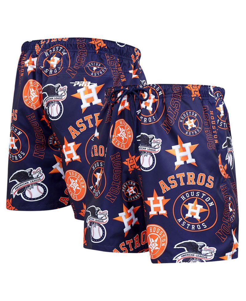 Men's Navy Houston Astros Toss Logo Woven Shorts