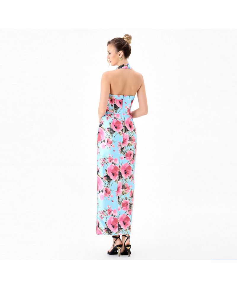 Women's Dillian Halter Floral-Print Midi Dress