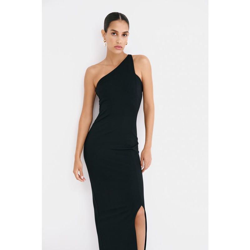 Women's Elora Off-Shoulder Column Dress with Thigh-High Slit