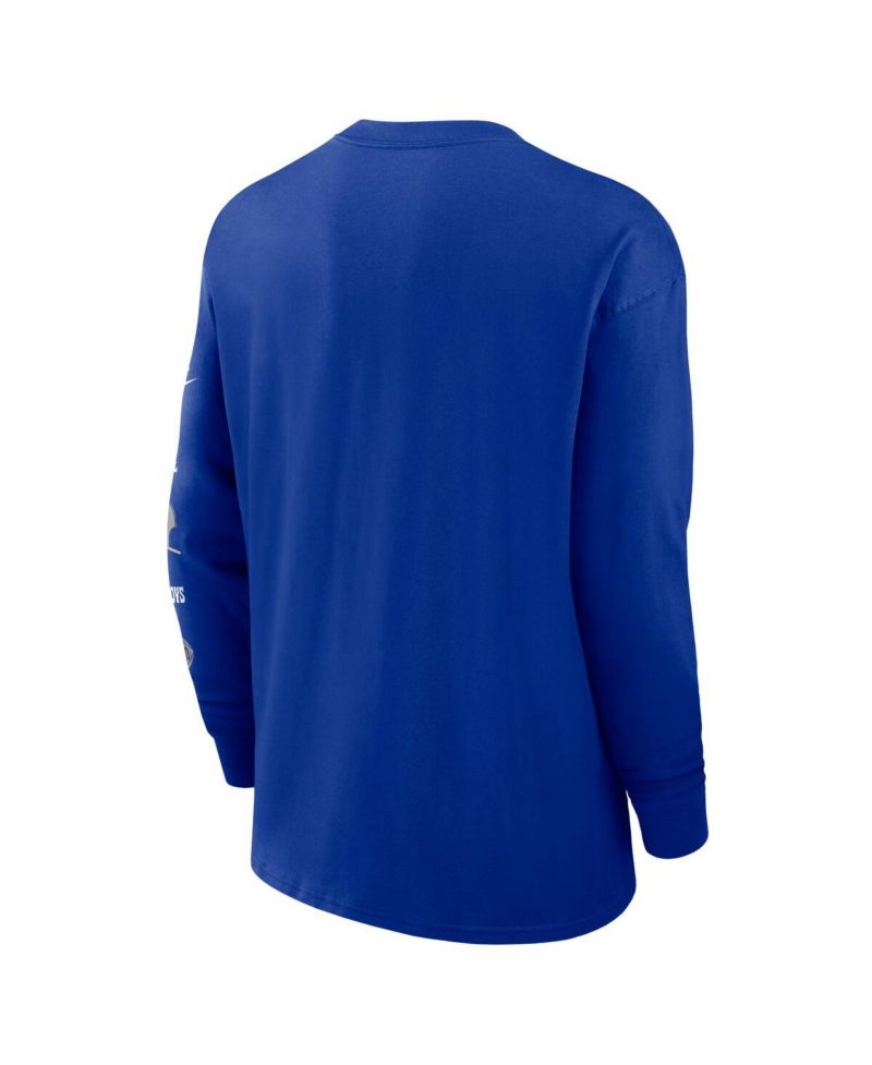 Men's Royal Dallas Cowboys Rewind Max90 Pocket Long Sleeve T-Shirt