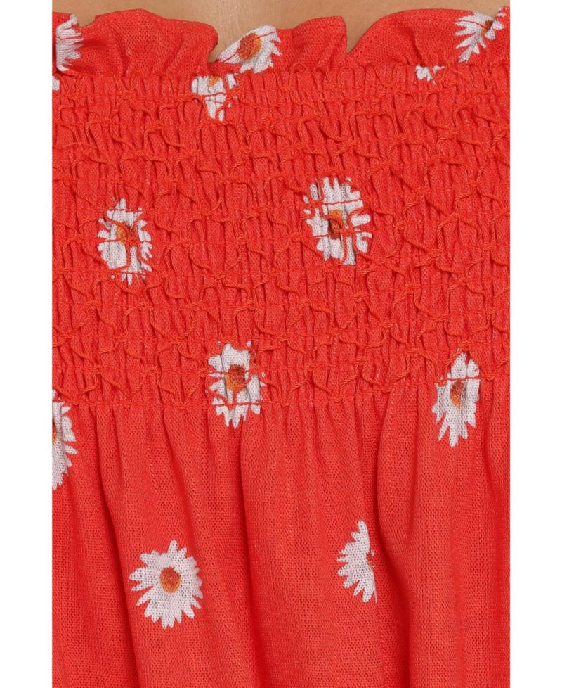Women's Josie Floral Square-Neckline Smocked-Bodice Maxi Dress