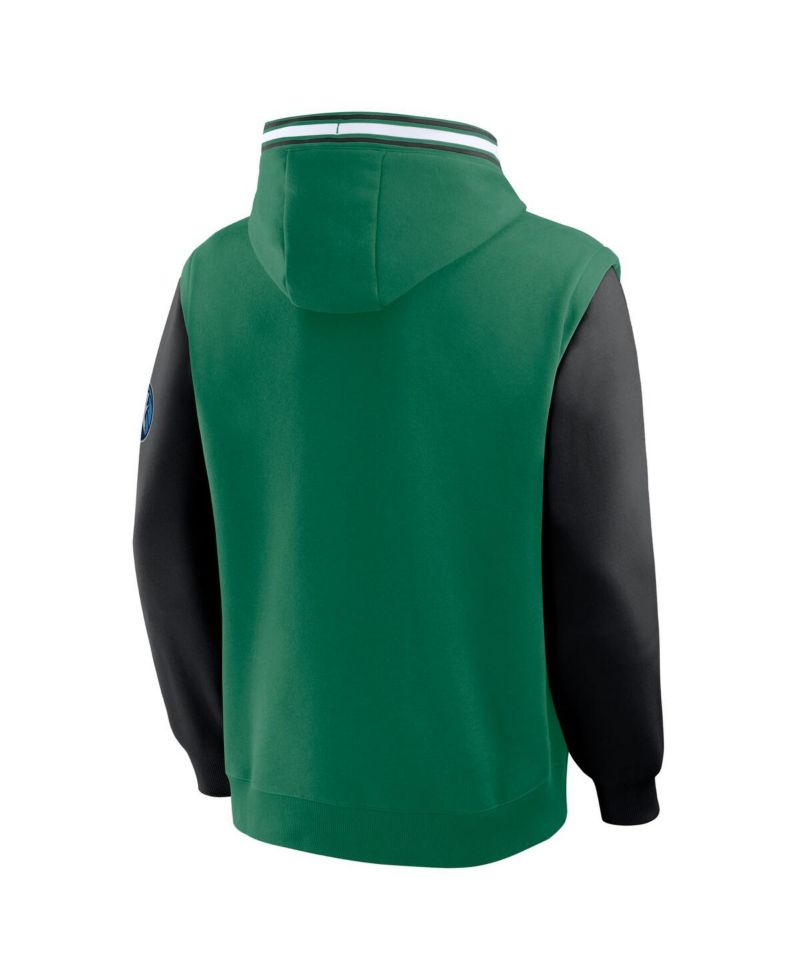 Men's Kelly Green/Black Boston Celtics Half Court Shot Clock Fastbreak Hoodie