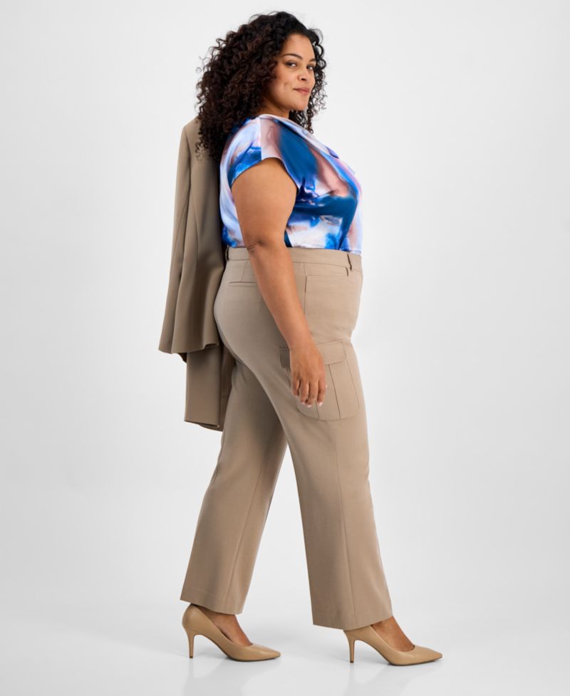 ASL Plus Size Straight-Leg Cargo Pants