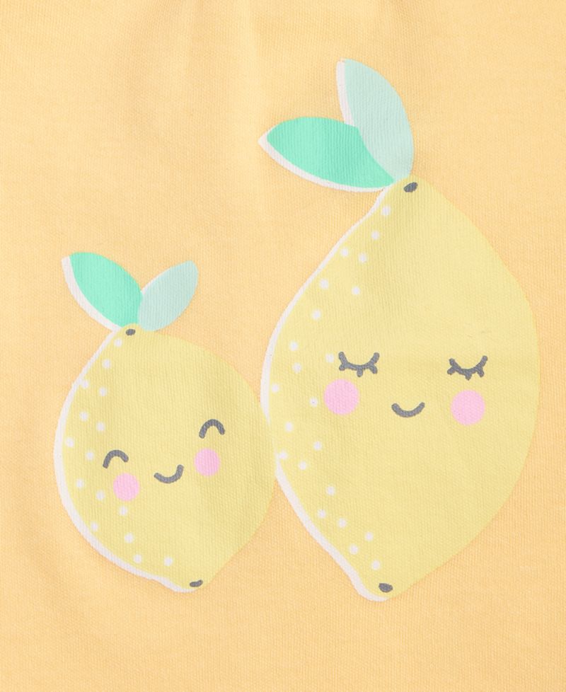 Baby Girls' 3M-24M Mix and Match Lemon-Print Flutter-Sleeve T-Shirt