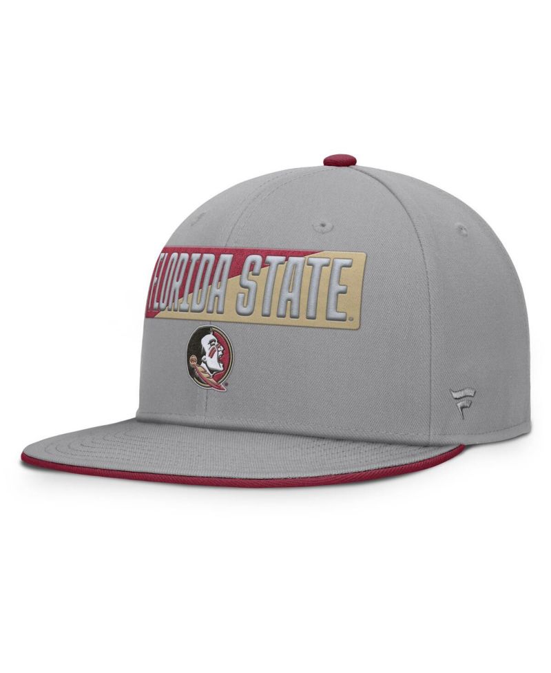 Men's Gray Florida State Seminoles Duo Snapback Hat