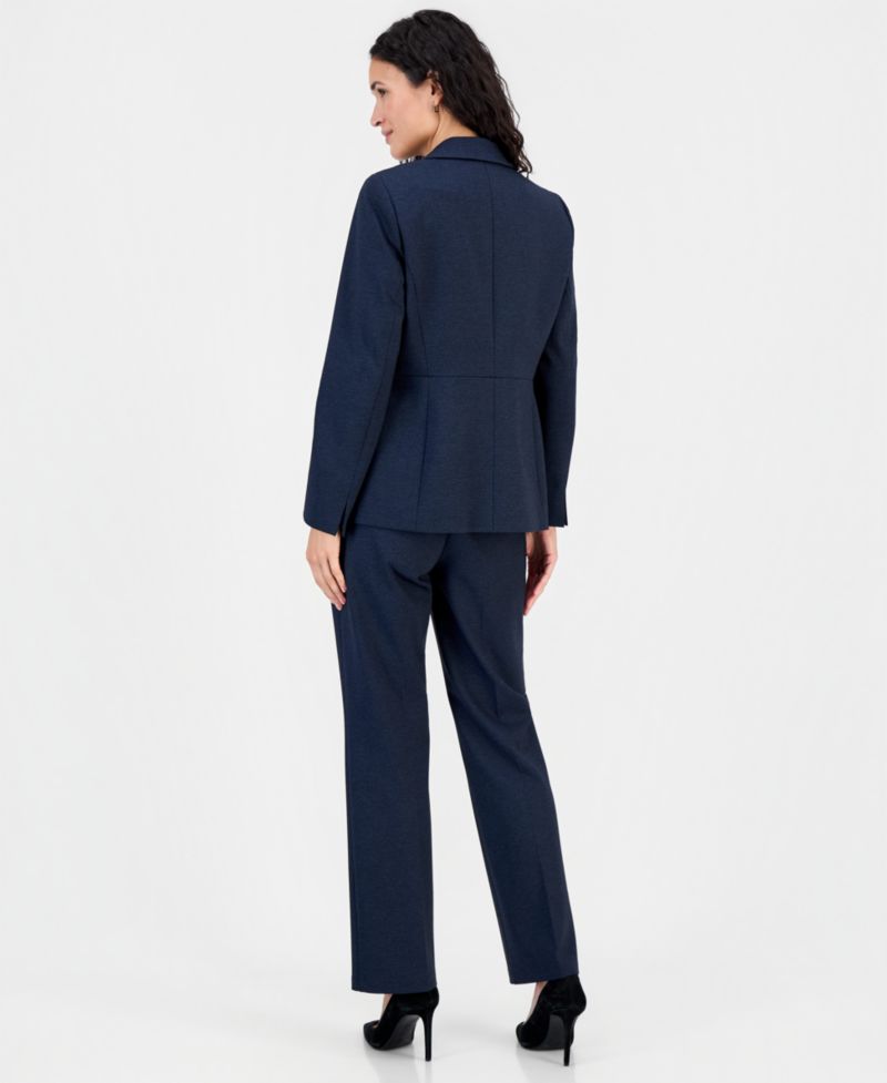 Women's Faux-Fly Pull-On Straight-Leg Pants