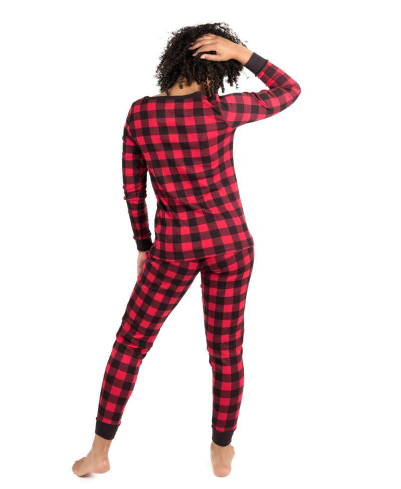 Women’s Two Piece Cotton Plaid Holiday Pajamas