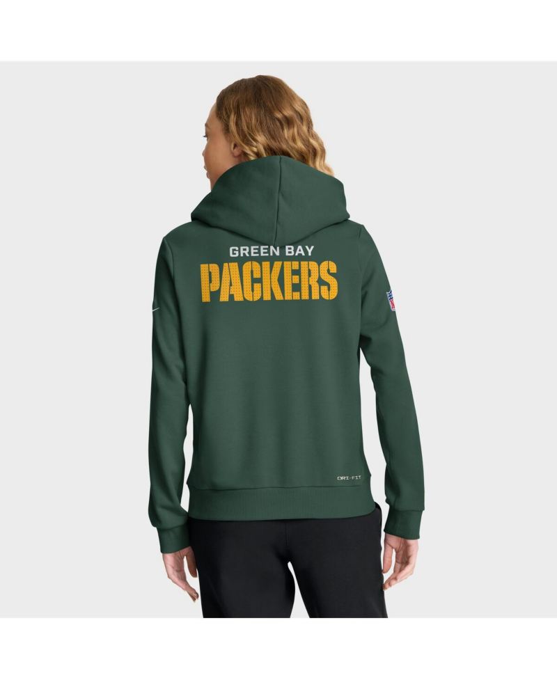 Women's Green Bay Packers Sideline Standard Issue Initial Home Dri-FIT Hoodie
