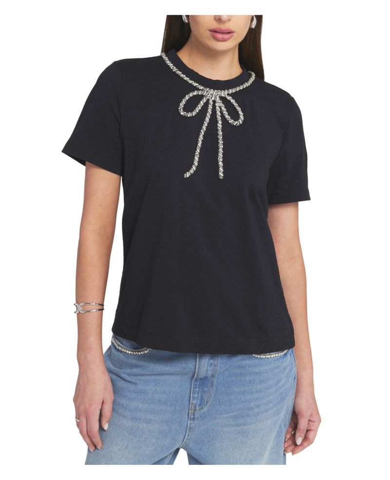 Women's Embellished Bow Tee T-Shirt