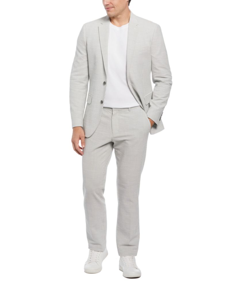 Men's Slim-Fit Seersucker Suit Jacket