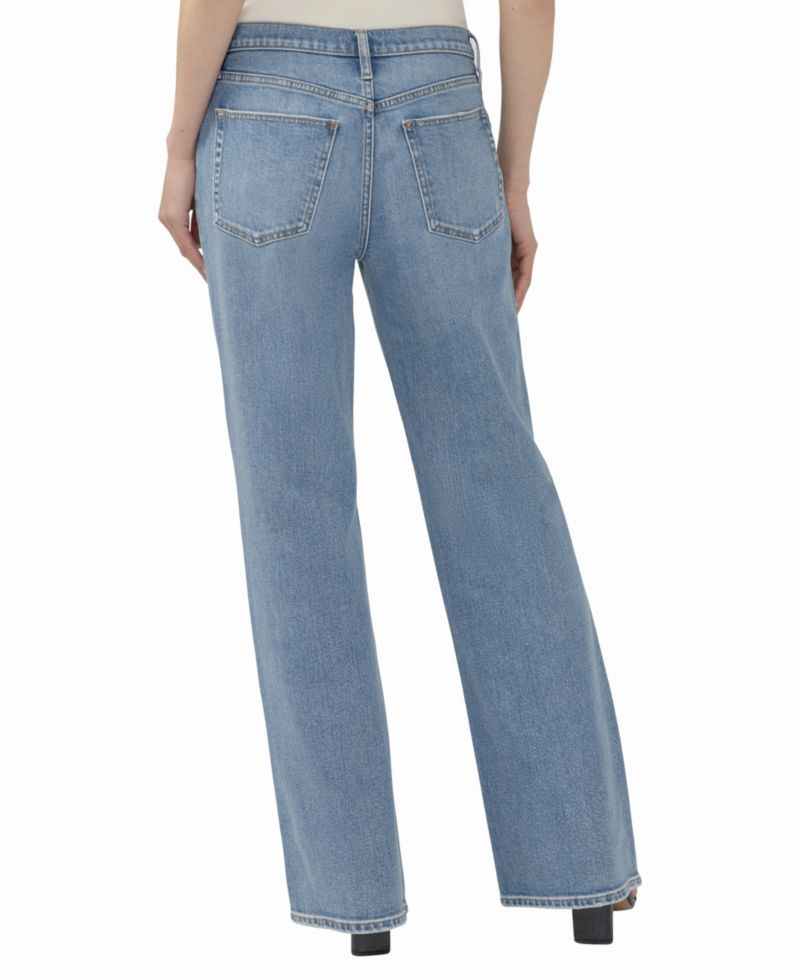 Women's Baggy Bootcut High-Rise Cotton-Blend Jeans