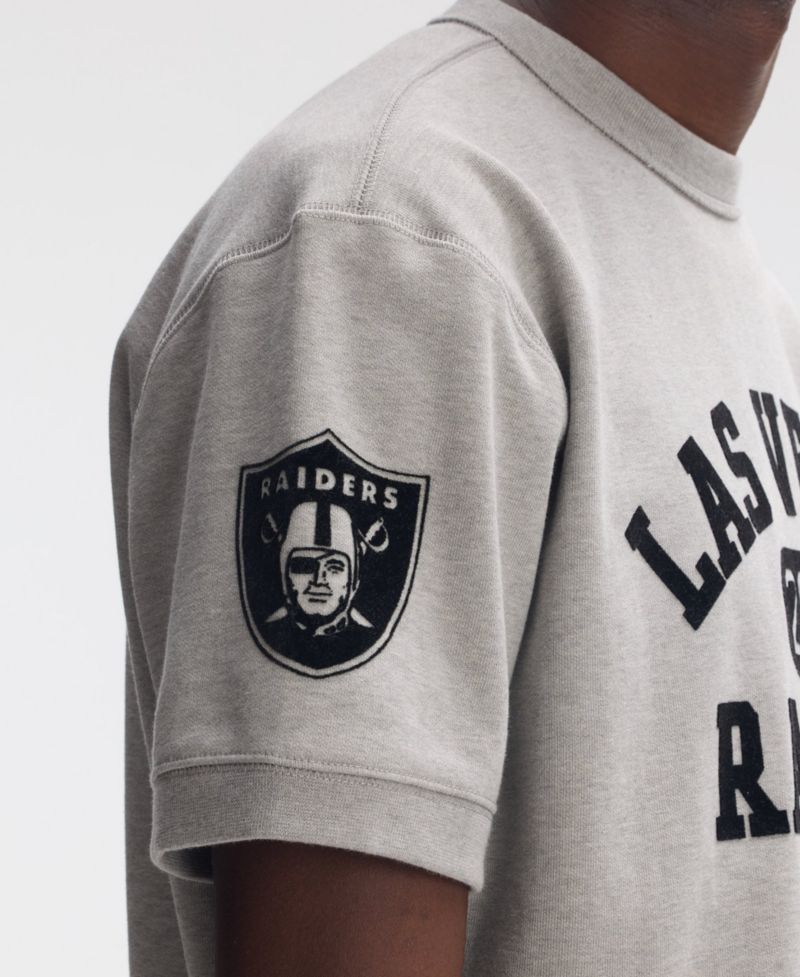 Men's Las Vegas Raiders IconicFleece Short Sleeve Crewneck Sweatshirt
