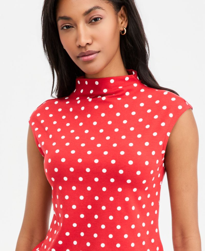 Women's Funnel Neck Sleeveless T-Shirt