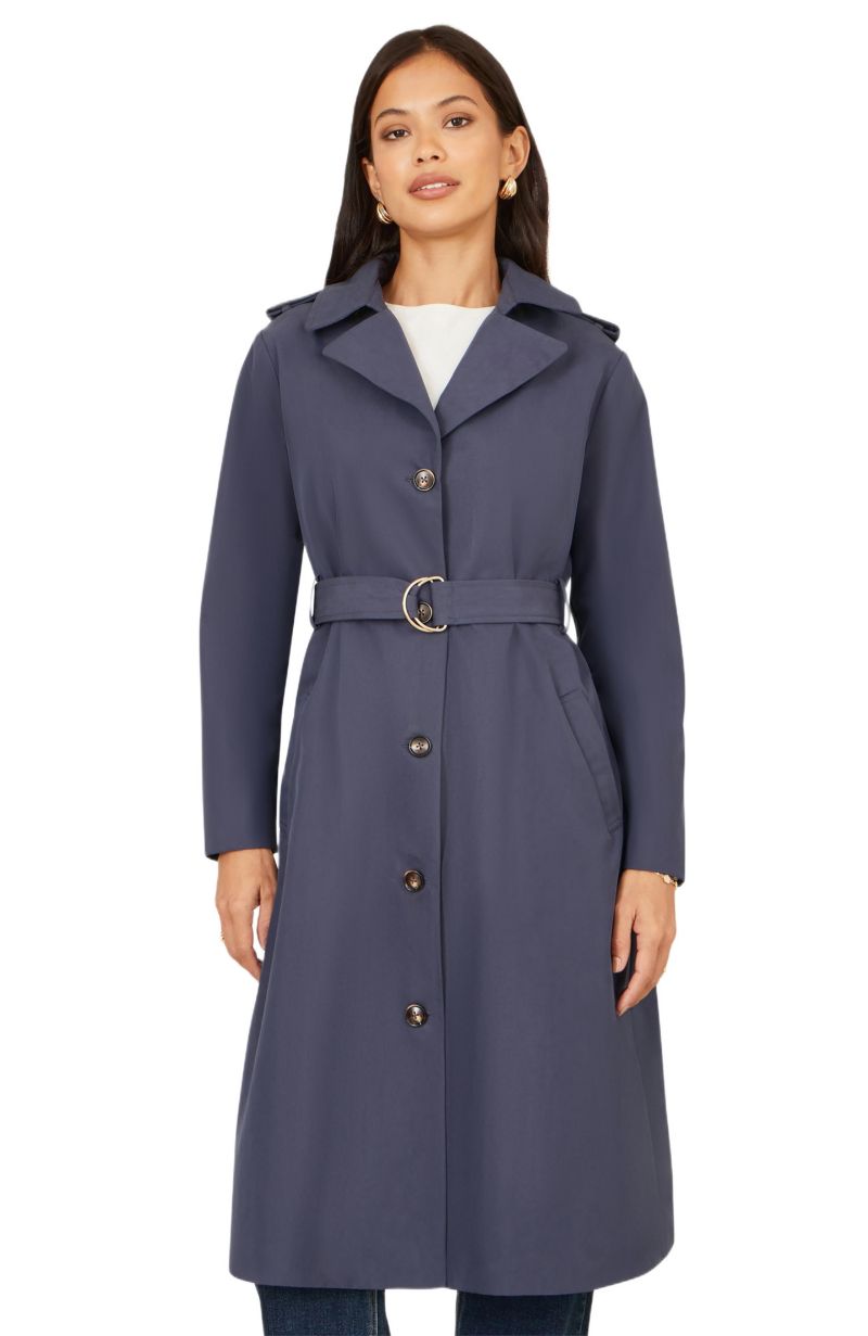 Women's Belted Long Trench Coat