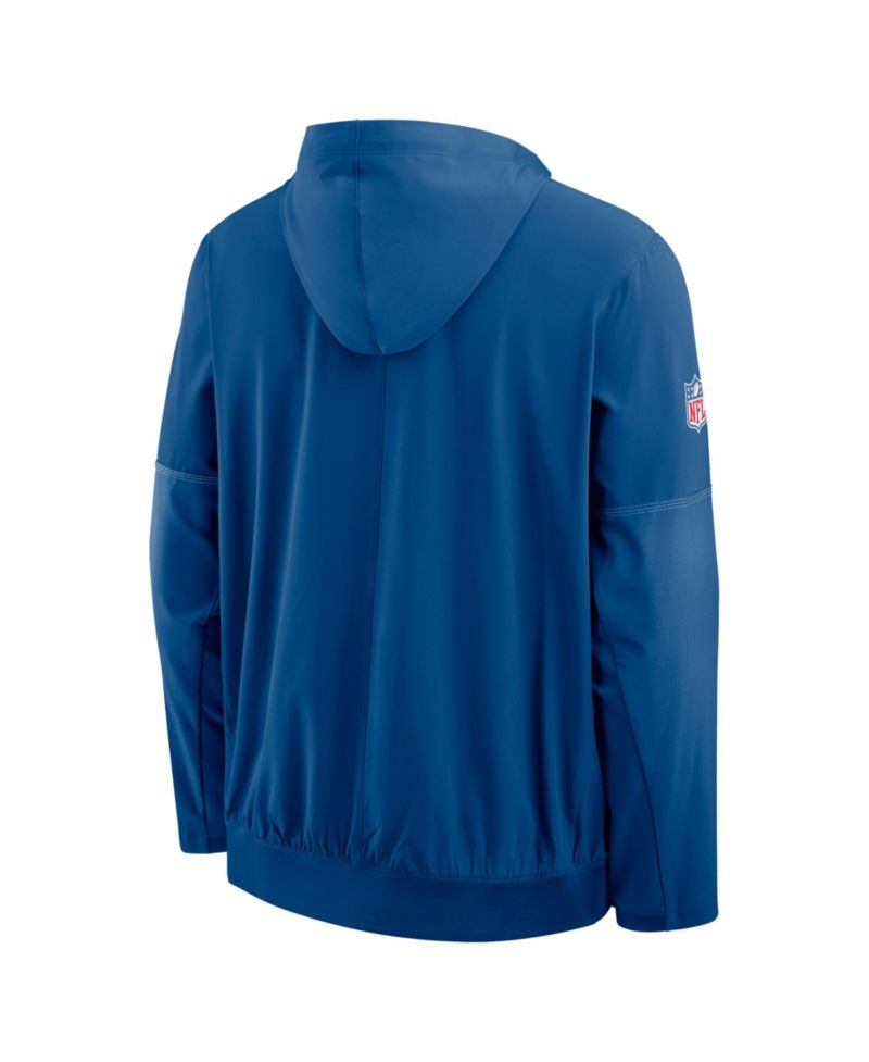 Men's Royal Indianapolis Colts Sideline Anorak Half-Zip Hooded Jacket