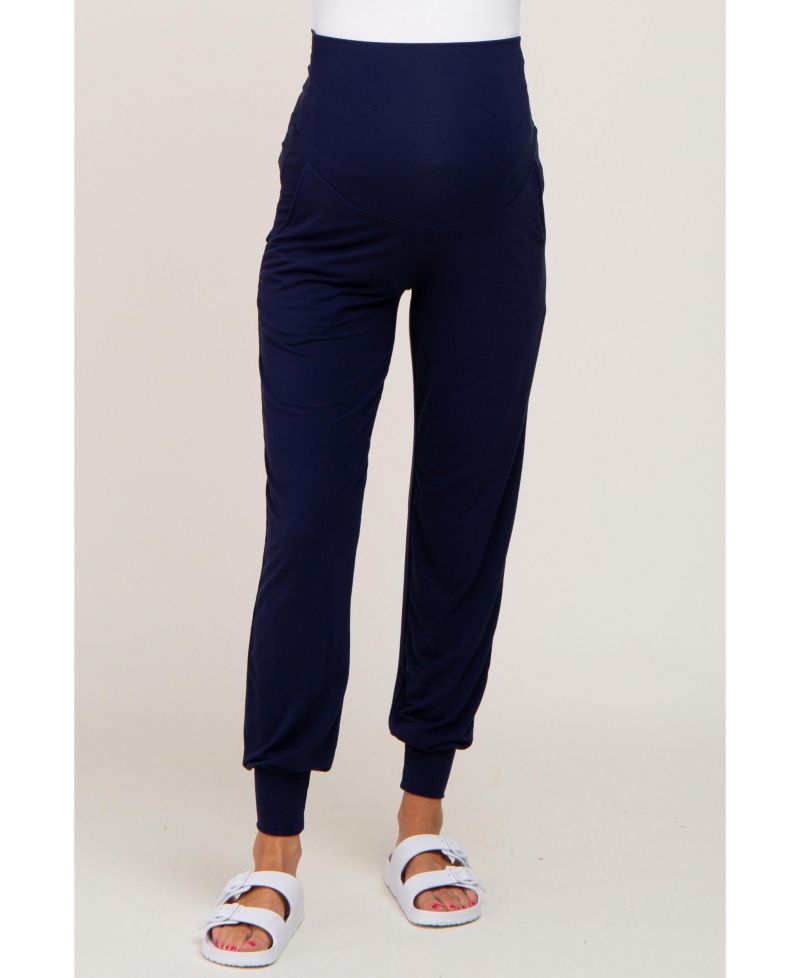 Women's Navy Blue Band Jogger Pants