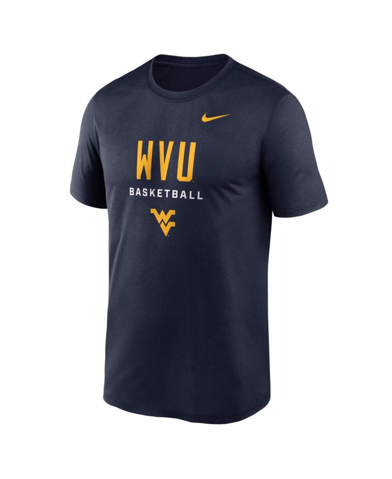 Men's Navy West Virginia Mountaineers 2025 Courtside Basketball Legend Dri-FIT T-Shirt