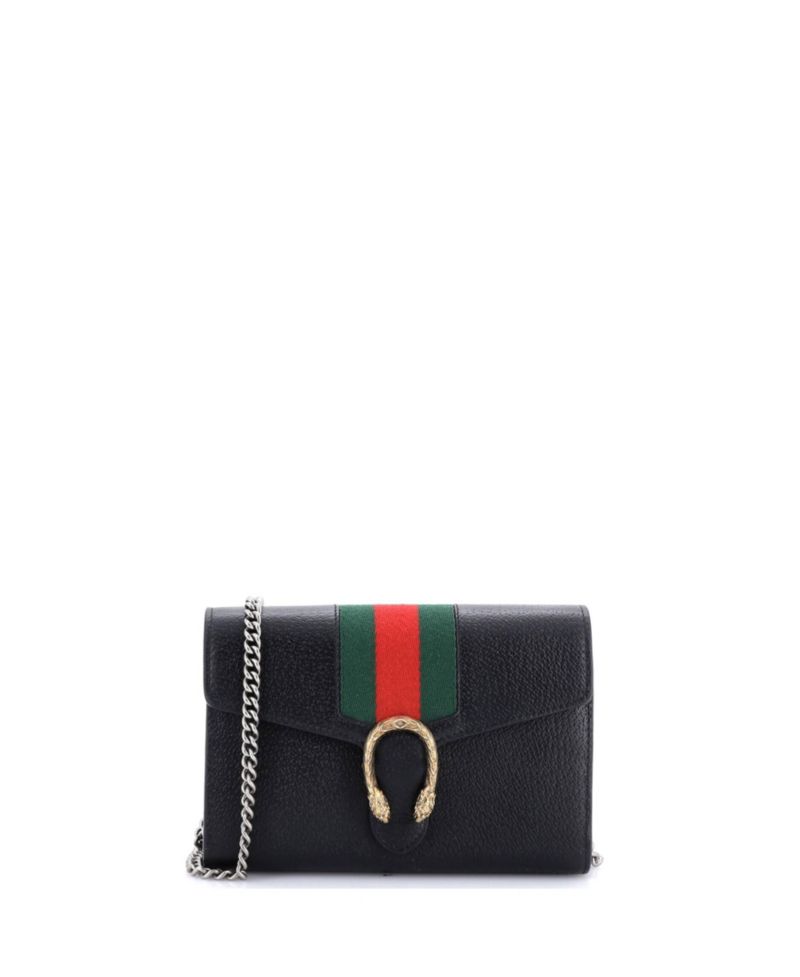 Small Dionysus Web Chain Wallet Leather