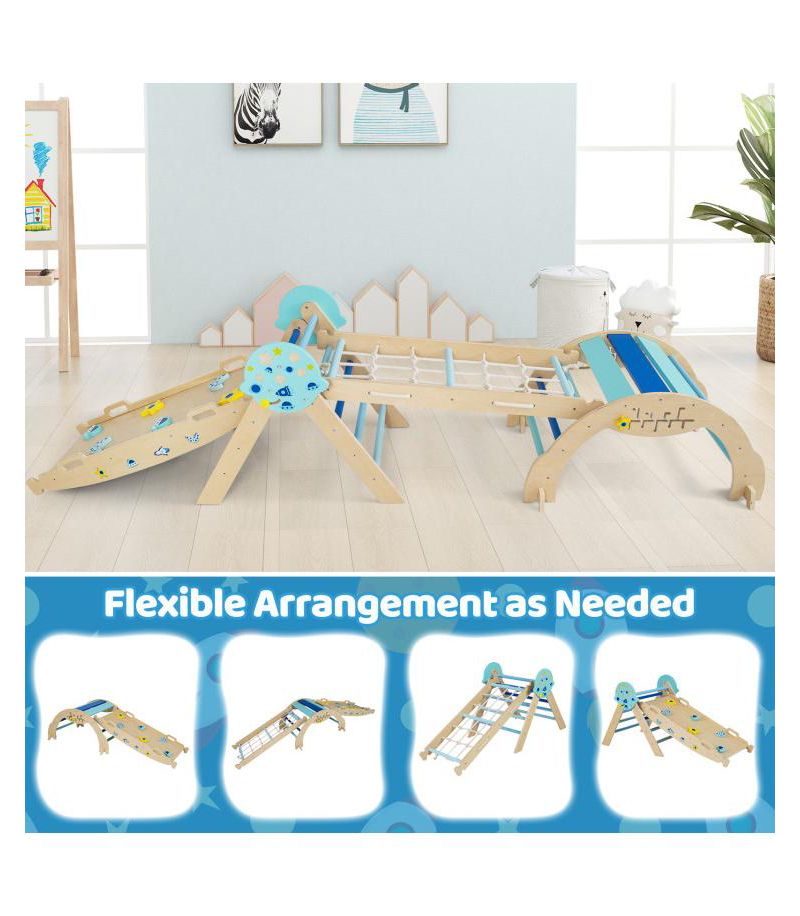 8-in-1 Unicorn Theme Foldable Climbing Set