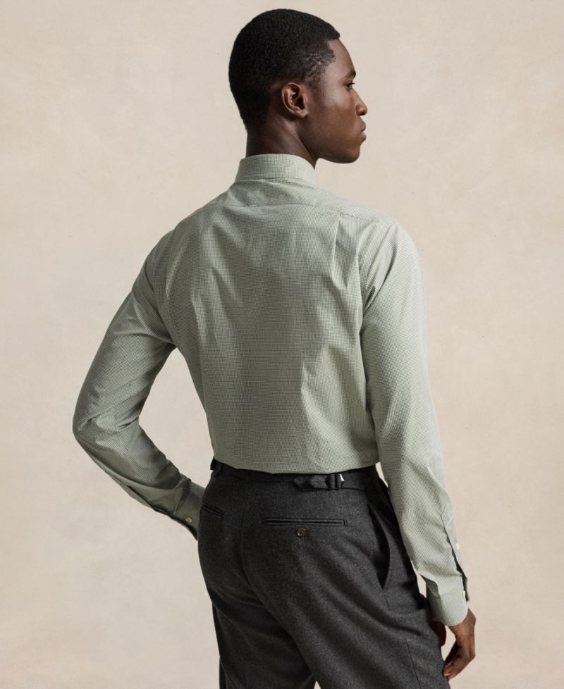 Men's Checked Poplin Dress Shirt
