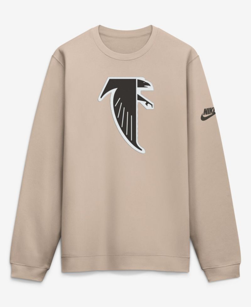 Men's Sand Atlanta Falcons I-Formation Rewind Club Crew Sweatshirt