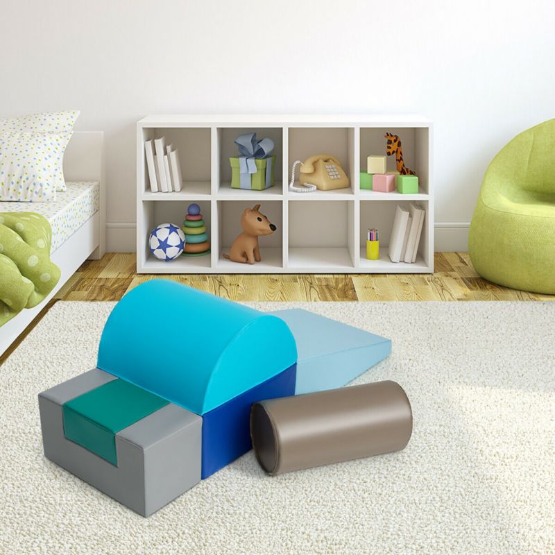 6 Piece Climb Crawl Play Set Indoor Kids Toddler Baby Safe Foam