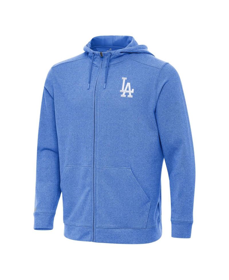 Men's Heather Royal Los Angeles Dodgers Effortless Full-Zip Hooded Jacket