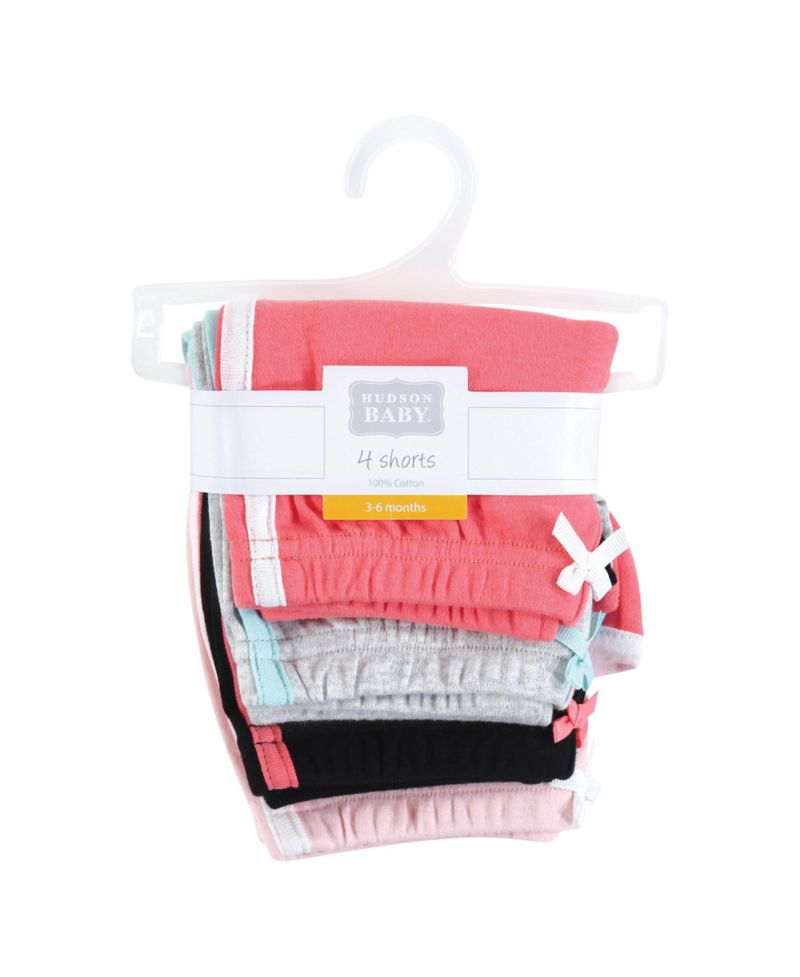 Baby Girls Hudson Shorts Bottoms 4-Pack