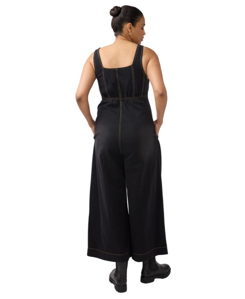 Women's Ingrid + Isabel Zip Front Drapey Denim Jumpsuit