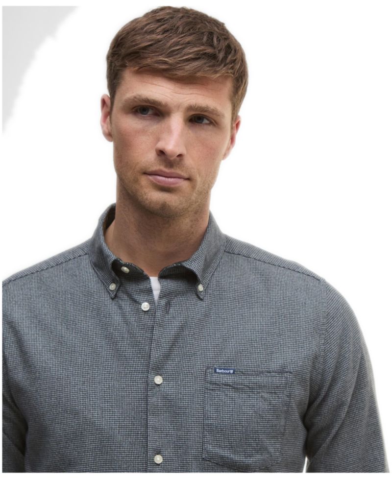 Men's Turner Tailored-Fit Micro-Houndstooth Button-Down Shirt