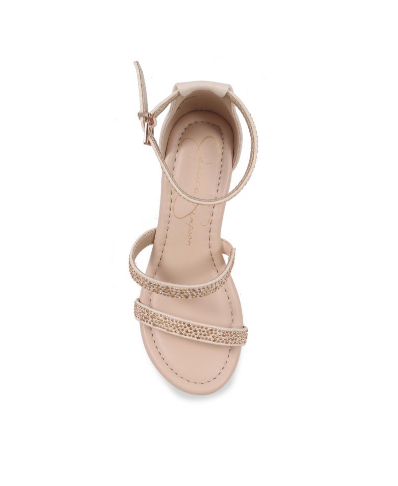 Little and Big Girls Asha Karli Dress Wedge Sandals