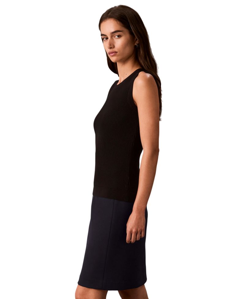 Petite A-Line Twill Knee-Length Skirt