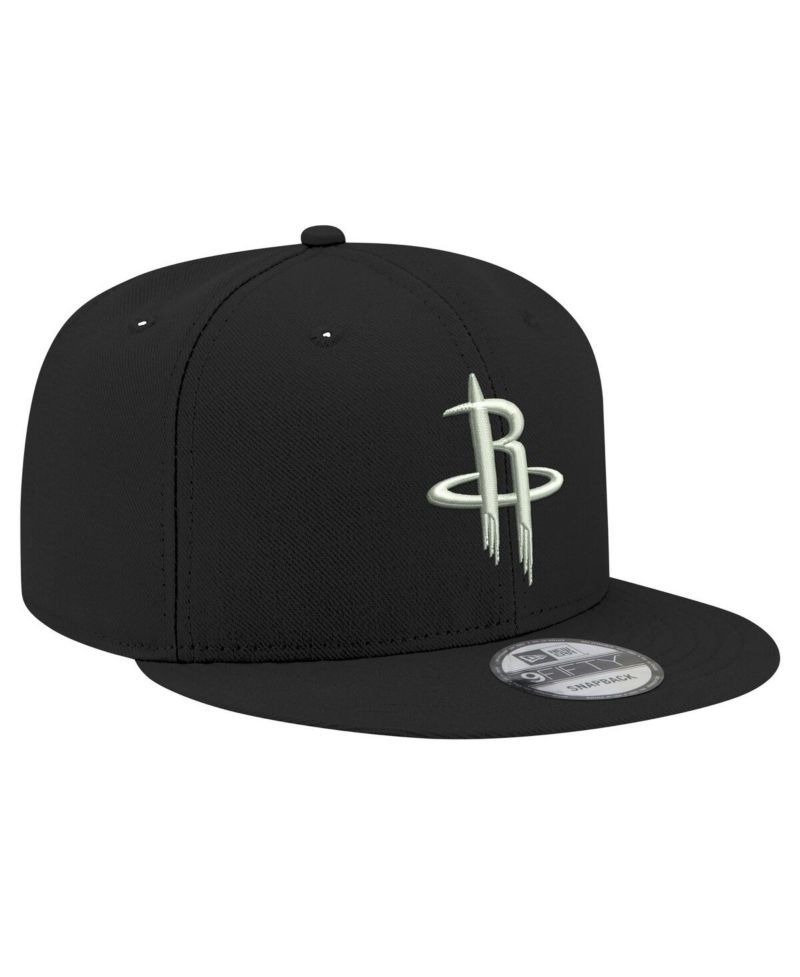 Men's Houston Rockets Black and White 9FIFTY Snapback Hat