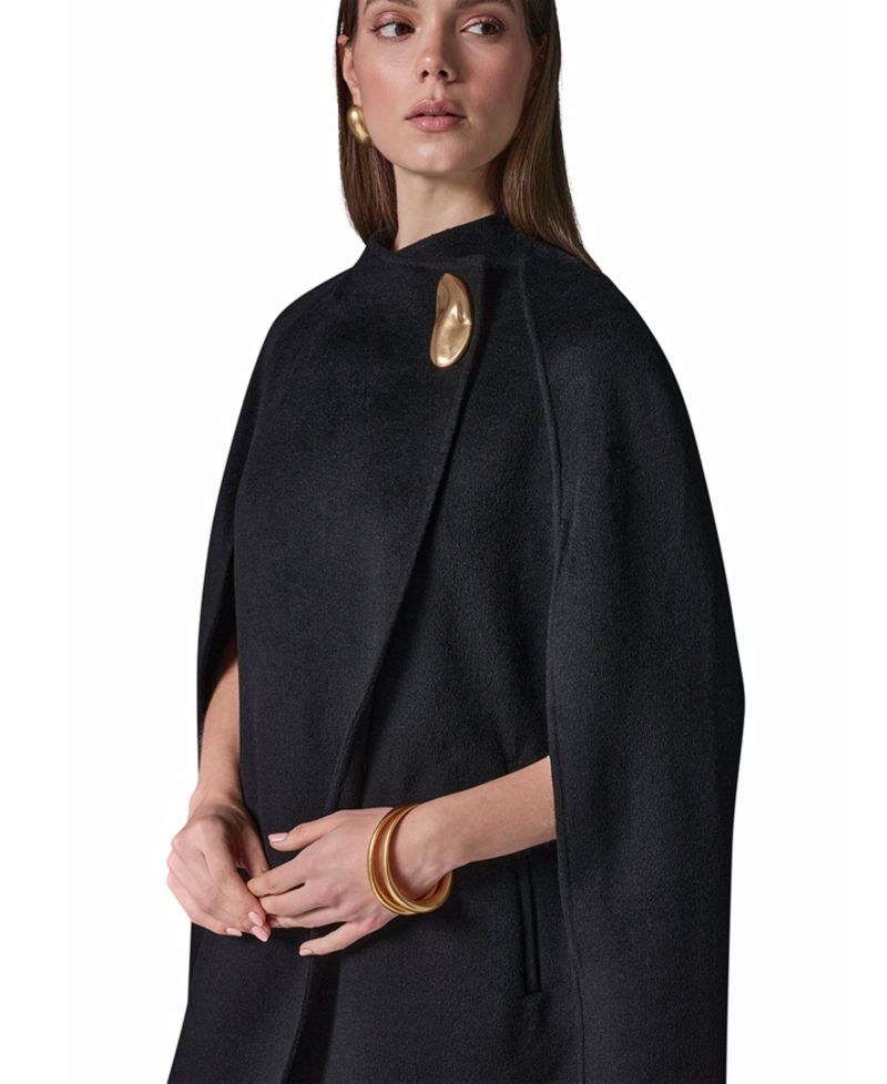 Women's Wool-Blend Maxi Cape Coat