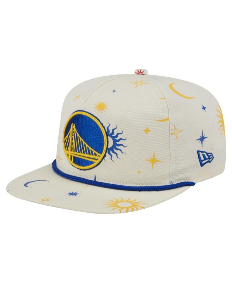 Men's Cream Golden State Warriors Lunar Golfer Snapback Hat
