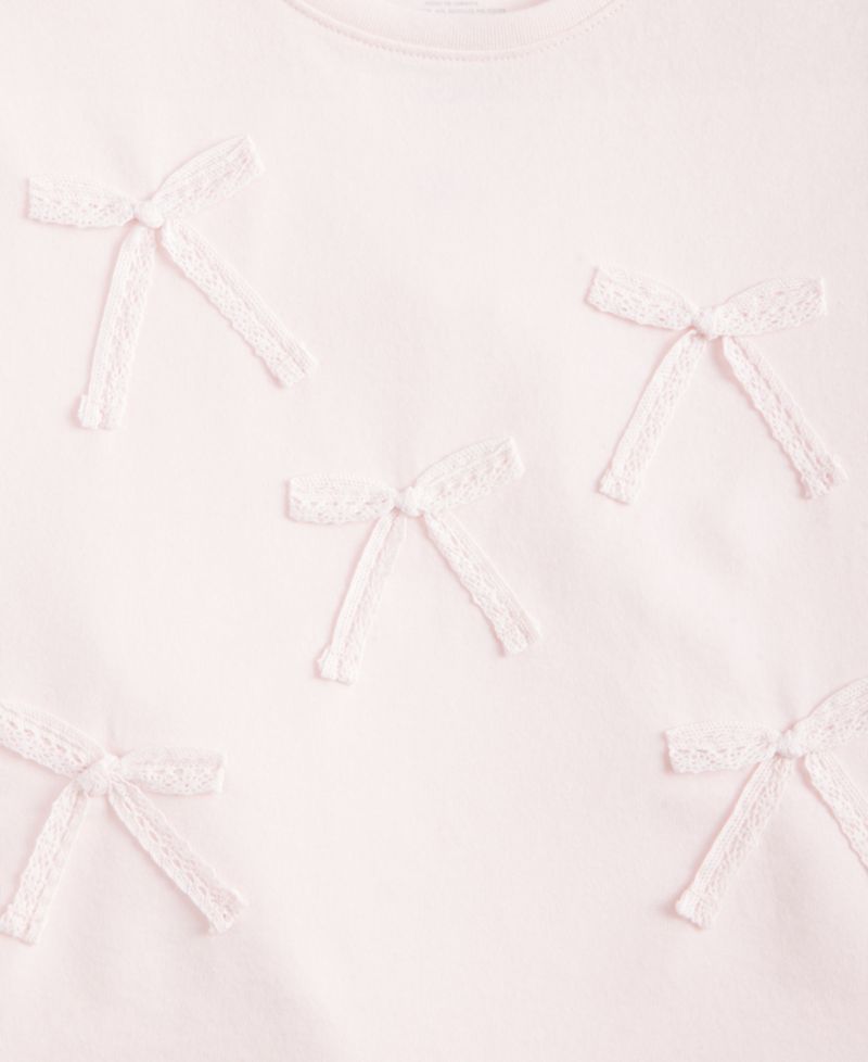 Girls' XS-XL Bow Boxy T-Shirt