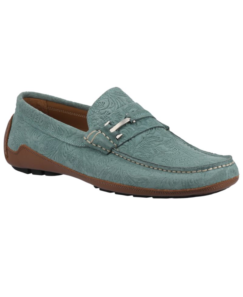 Men's Suede Square-Toe Loafers