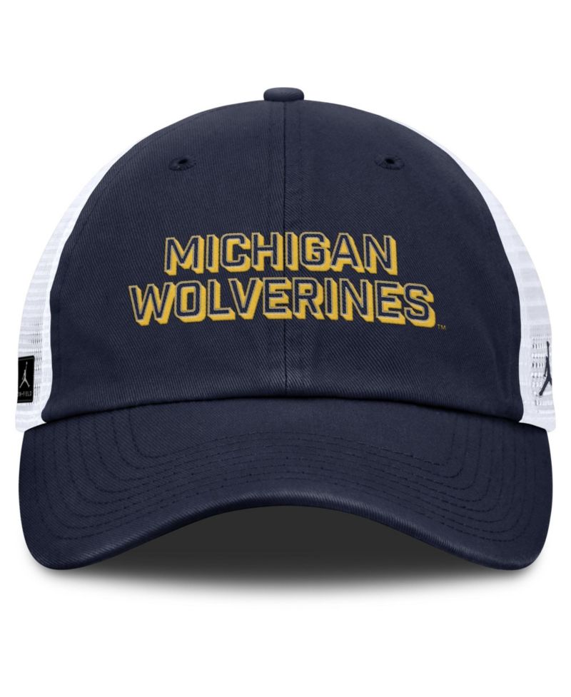 Men's Navy Michigan Wolverines 2025 Gameday On-Field Club Adjustable Trucker Hat