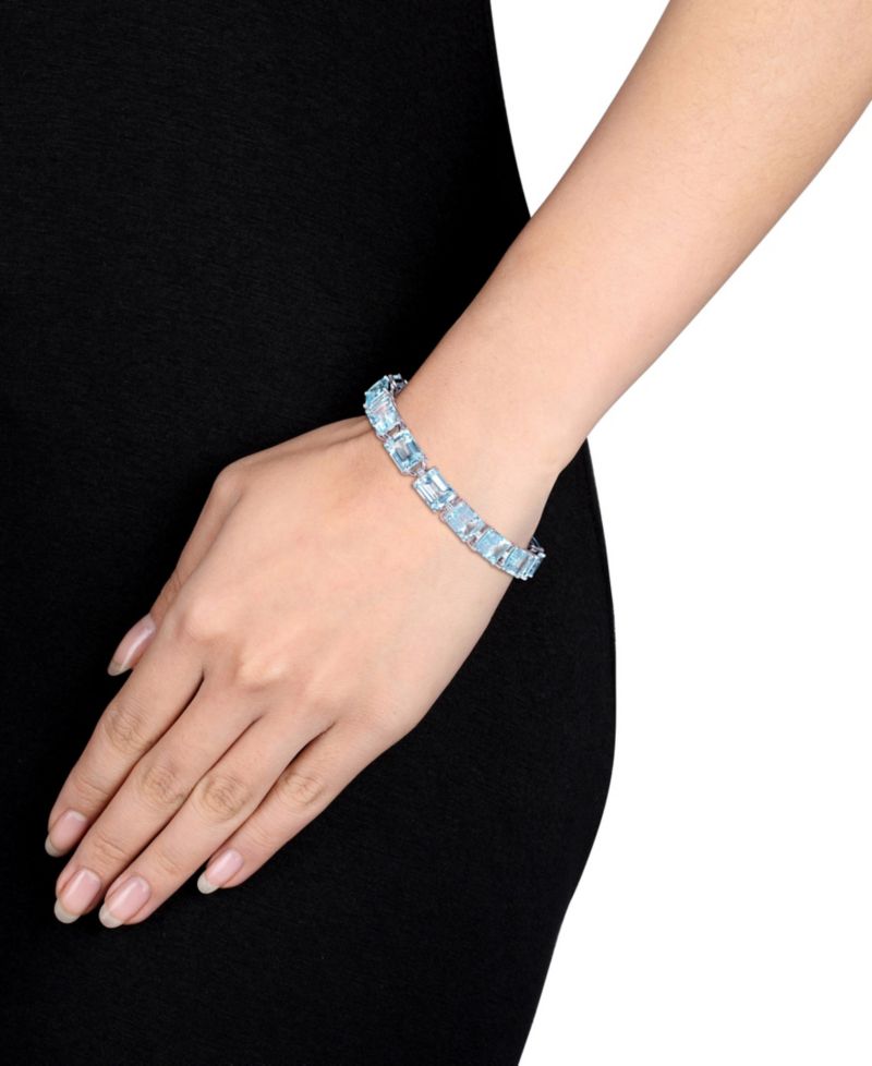 Blue Topaz (59-3/4 ct.t.w.) Tennis Bracelet in Sterling Silver