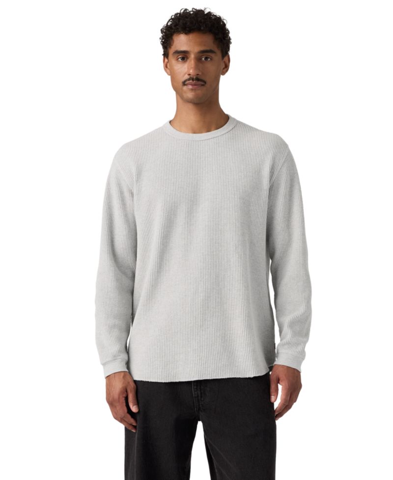 Men's Long-Sleeve Thermal Waffle-Knit T-Shirt