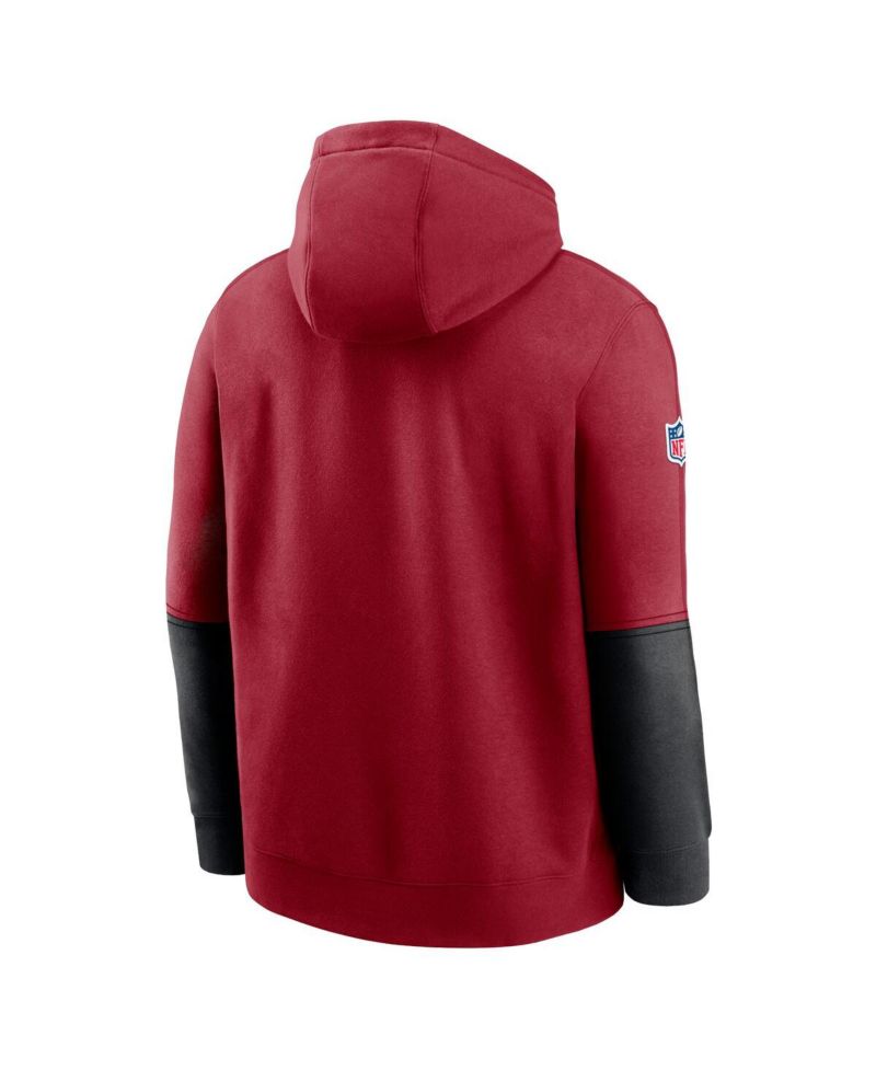 Men's Cardinal Arizona Cardinals 2024 Sideline Club Pullover Hoodie