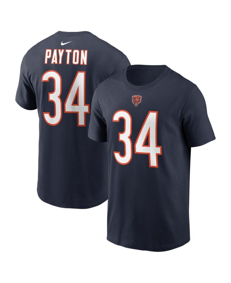 Men's Walter Payton Navy Chicago Bears Retired Player Name & Number T-Shirt