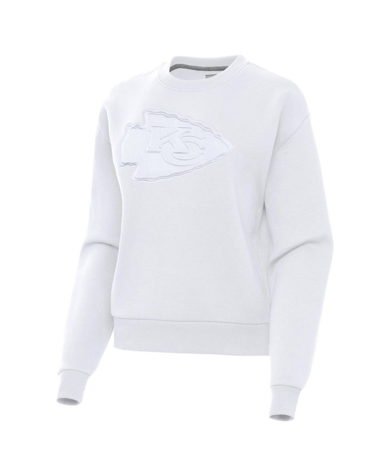Women's White Kansas City Chiefs Victory Pullover Sweatshirt