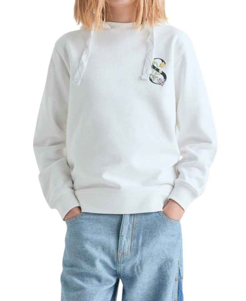 Little Girls 4-16 sweatshirt with garden motif
