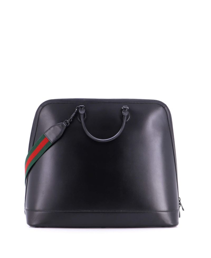 Large Horsebit 1955 Web Duffle Bag Leather