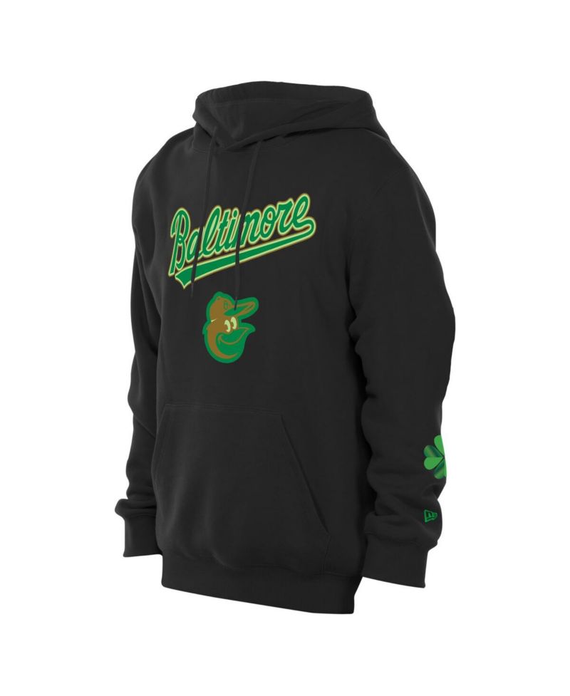 Men's Black Baltimore Orioles 2026 St. Patrick's Day Fleece Hoodie