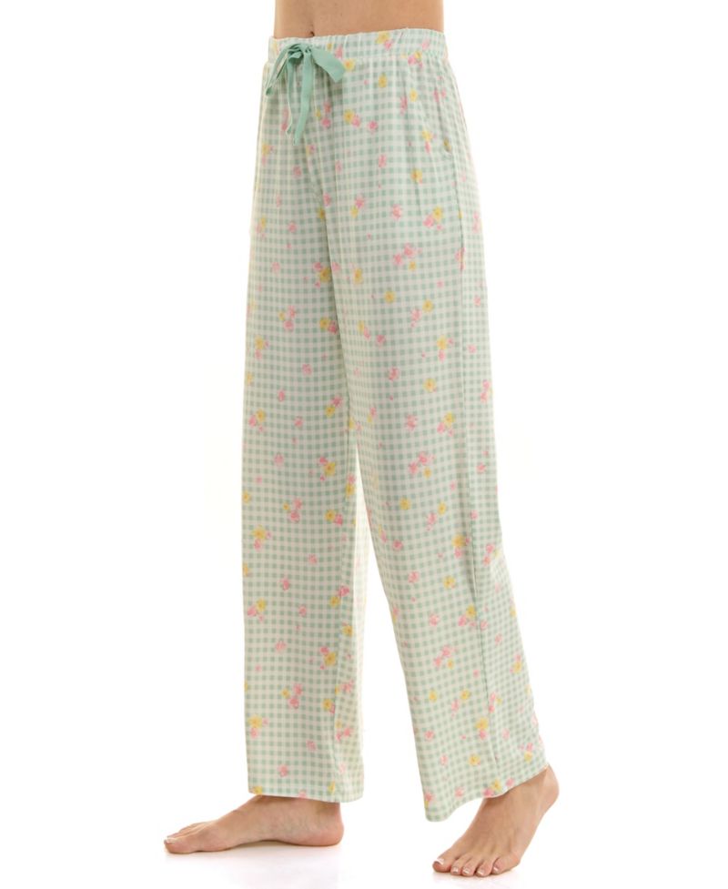 Women's Open Leg Mid-Rise Sleep Pants