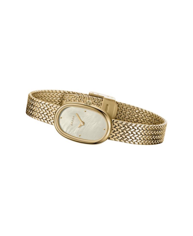 Women's 'Jane Tethered' Gold Stainless Steel Mesh Watch, 18mm