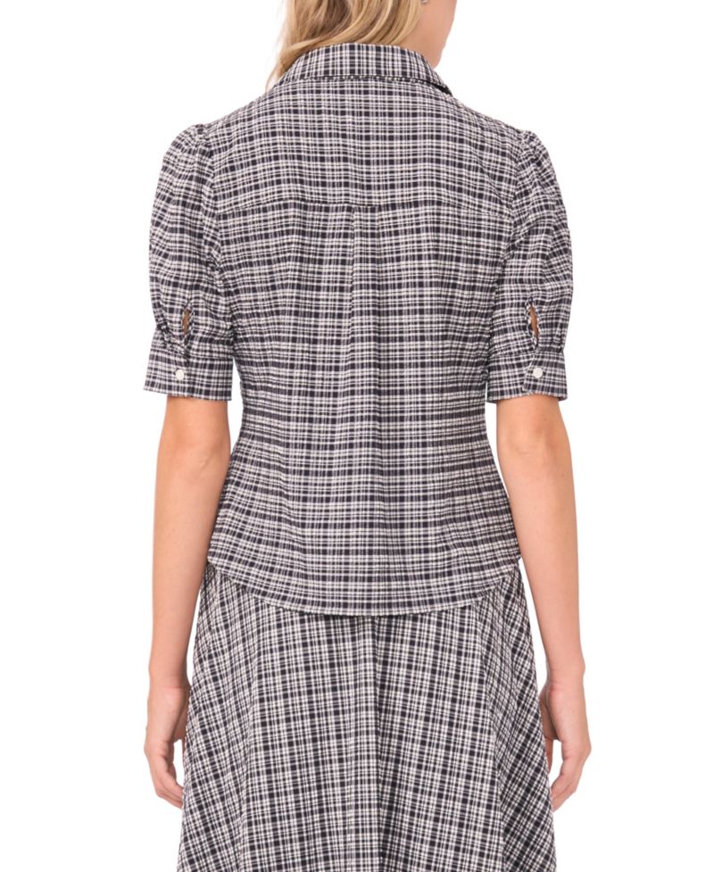 Women's Puff-Shoulder Button-Down Shirt